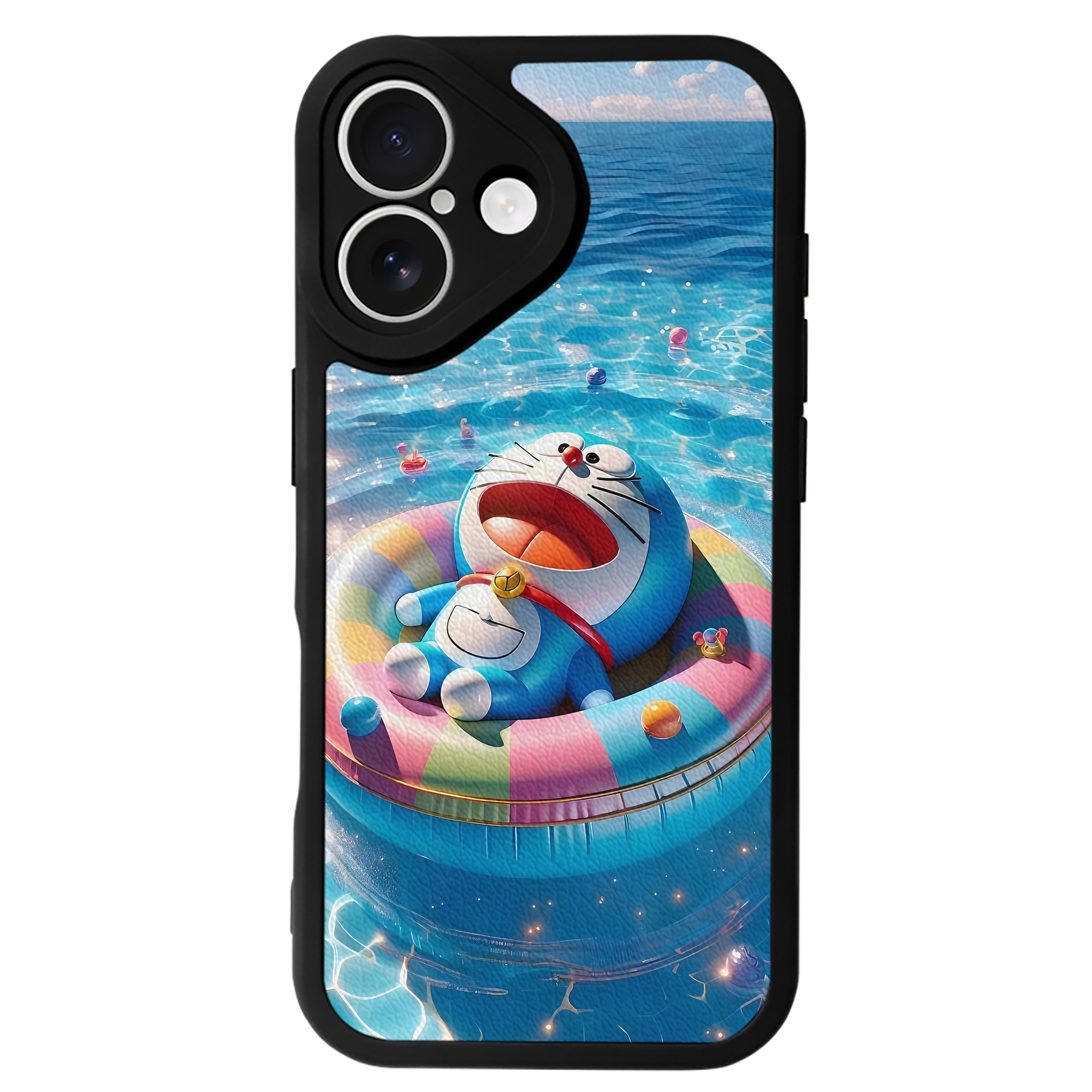 （画像用） ドラえもん Doraemon 【iPhone 16シリーズ対応】シリコンスマホケース（レザー調） 材質：シリコン